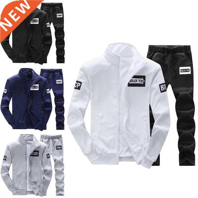 2Pcs/set Spring Tracksuit Men Women Sportswear Sweatshirt Su