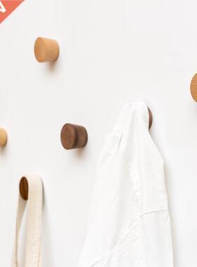 Wall Mounted Natural Wooden Clothes Hanger Coat Hook