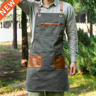 Fashion Canvas kitchen Aprons For Woman Men Chef Work Apron