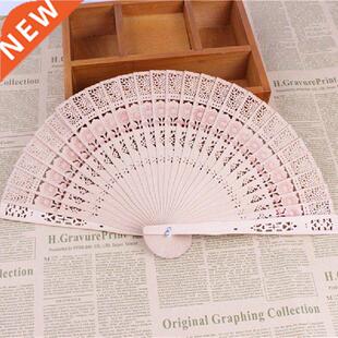 Faion Hollow Wood Fan Chinese Style Classical Fragrant