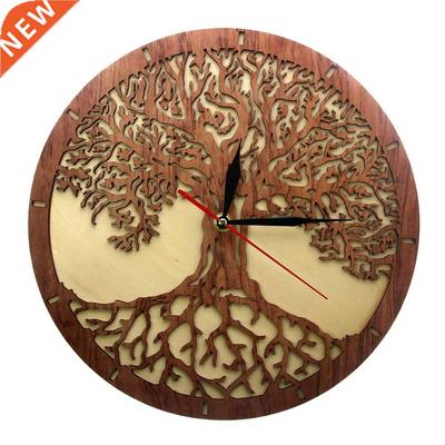 Yggdrasil Tree Of Life Wooden Wall Clock Sacred Geometry Mag