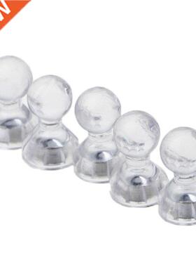 6pcs Transparent Colorless Magnetic Plastic Thumbtack Whiteb