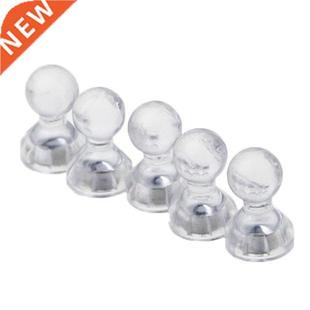 6pcs Transparent Colorless Magnetic Plastic Thumbtack Whiteb