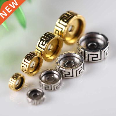 20pcs/lot Vintage Buddhism Symbol Flat Wheel Loose Beads 6 8