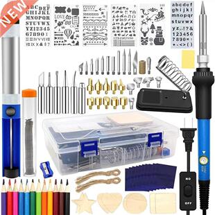 wood burning kit 95 pcs welding heat transfer pen with