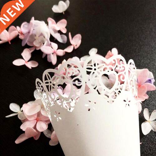 50pcs Cut Love Heart Lace Laying Candy Wedding Party Favors