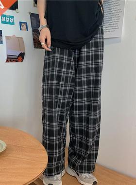 Summer/Winter Plaid Pants Men S-3XL Casual Straight Trousers