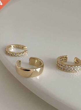 3pcs/Set cate Micro Pave Zircon Cute Clip Earrings Female Bu
