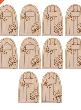 10 x Cut Wooden Mini Tiny Plain Fairy Faerie Pixie Elf Door