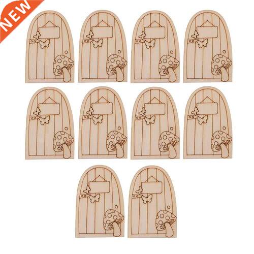 10 x Cut Wooden Mini Tiny Plain Fairy Faerie Pixie Elf Door