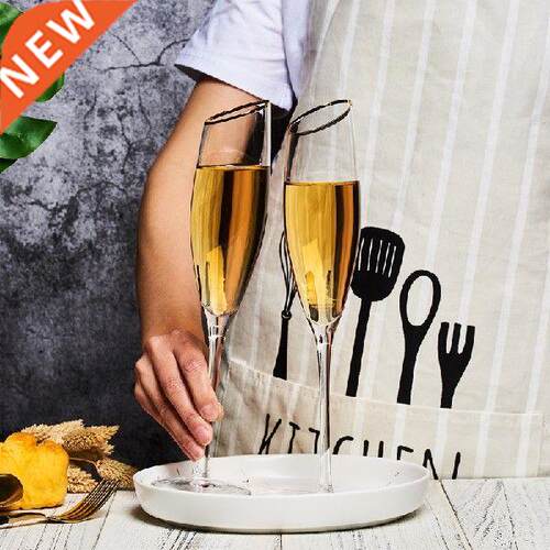 190ml Champagne Glass Cup Oblique Mouth Tasting Nose Gilt