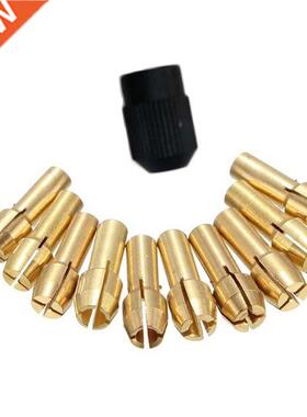 10Pcs Brass Collet Drill Chuck Bits 0.5-.2mm Electric Drill