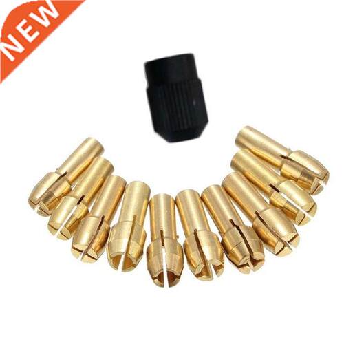 10Pcs Brass Collet Drill Chuck Bits 0.5-.2mm Electric Drill