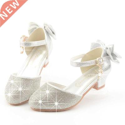 Princess Kids Leather Shoes for Girls dress shoe Glitter Chi