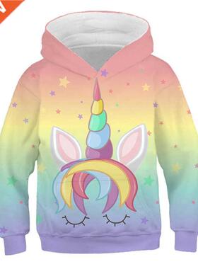 Girls Unicorn Hoodies 4 5 6 7 8 9 10 11 12 -14 Years Kids Sw
