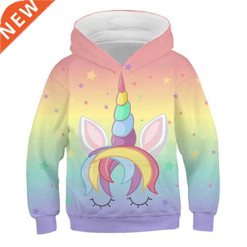 Girls Unicorn Hoodies 4 5 6 7 8 9 10 11 12 -14 Years Kids Sw