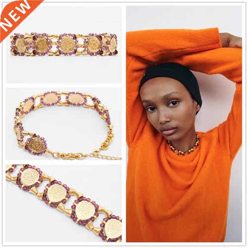 Vedawas Holiday Retro Beads Coin Necklace for Women Fashion - 封面