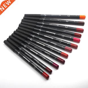 12Pcs Professional Waterproof Lipliner Pencil Smooth Natural