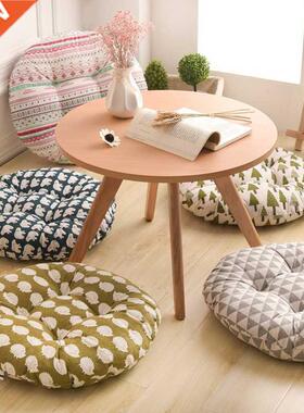 Round Shape 2 Size Seat Cushion Silk Cotton Core Cotton Poly