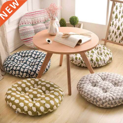 Round Shape 2 Size Seat Cushion Silk Cotton Core Cotton Poly