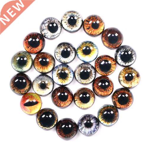 20 Pcs 8/10/12/14/16/18/20mm Doll Eyes Photo Round Glass Cab