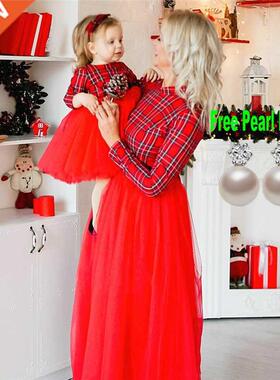 Christmas Mother Daughter Dresses Mommy and Me Family Matchi