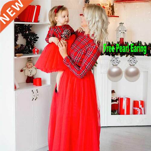 Christmas Mother Daughter Dresses Mommy and Me Family Matchi