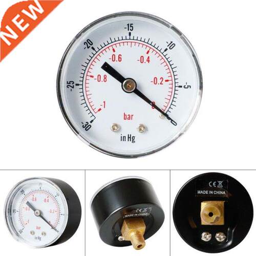 Vacuum Gauge 52mm -1/0 Bar -0Hg/0 1/8 BSPT Back Connection