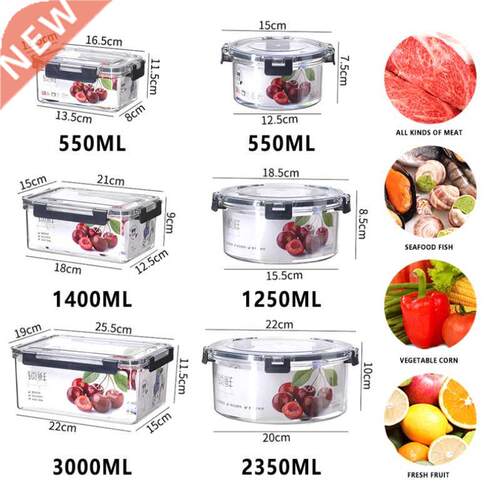 550-3000ml Kitchen Food Storage Container Food Grade PET