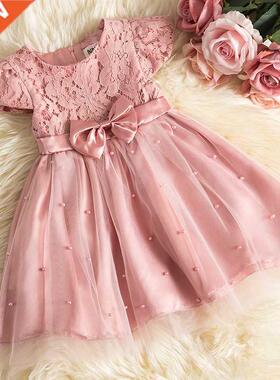 Baby Girls Dress for Summer Flower Lace Vestidos Wedding Par