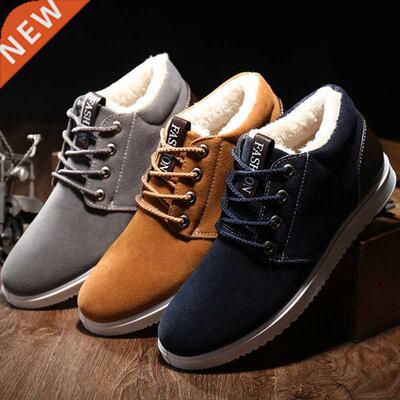 Winter Boots for Men Plush Warm Ankle Booties Men's Shoes Ma