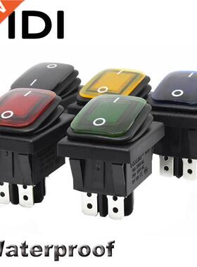 16A 250VAC KCD4 201 Waterproof Rocker Switch 12V 220V Red G