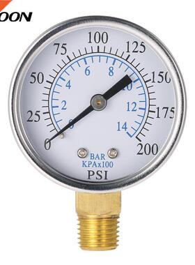 50mm 0~200psi 0~14bar Pool Filter Water Pressure Dial Hydrau