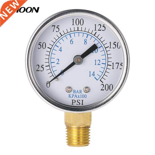 50mm 0~200psi 0~14bar Pool Filter Water Pressure Dial Hydrau