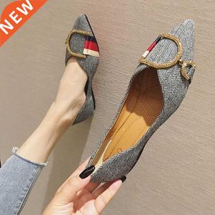 New Lades Flat Shoes Casual Shoes Woman Comfortable Ponted