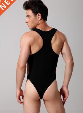 2021 High Quality Brand Men's Ice Silk Vest One-piece Underw