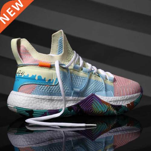 Men Breathable Basketball Shoes Man's Shockproof High Top Sn