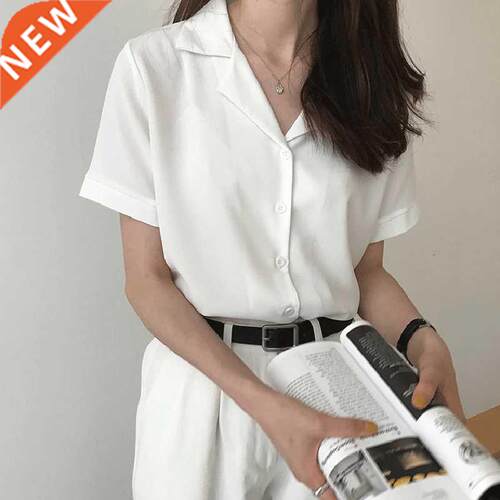 2020 Summer Blouse irt For Women Faion ort Sleeve V Ne