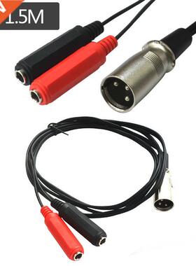 3-Pin XLR Male to Dual 1/4