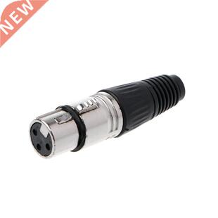 Solder Type Mic XLR Female 3-Pin Audio Cable Connector Micro