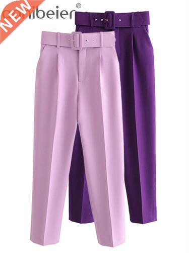 Aonibeier 2022 Spring Woman Career Pant Office Lady Traf Str