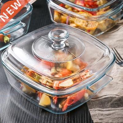 Pyrex baking tray kitchen transparent with cover pot glass