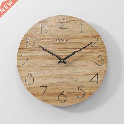 Nordic Simple Wooden D Wall Clock Modern Design for Living