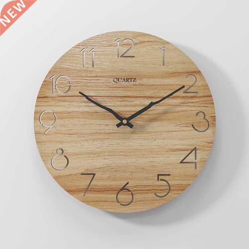 Nordic Simple Wooden D Wall Clock Modern Design for Living
