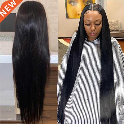 13X4 HD Transparent Lace Frontal Wigs 34 36 40 Straight Huma