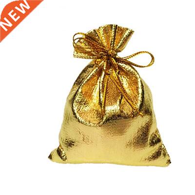 10 Sizes Gold Silver Color Organza Bag Jewelry Packaging