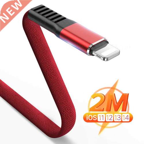 Flat USB Charging Cable for iPhone 1 12 11 Pro Max XS XR X