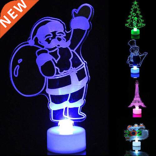 Flaing Christmas Table Lamp Colorful Acrylic LED Light