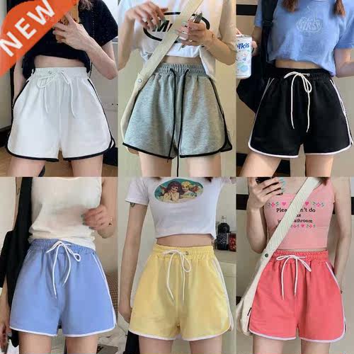 2022 New Summer Women's Hot Shorts Grey Black White Breathab