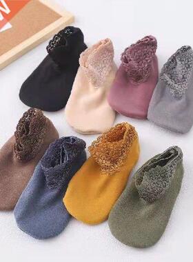 Women's Socks Lace Snow Socks Warm Silicone Non-slip Tube